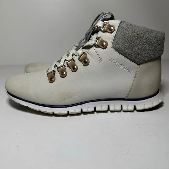 Cole Haan Zerogrand White Gray Hiker Waterproof Boots Women's 7 B  W00158 - Picture 2 of 9